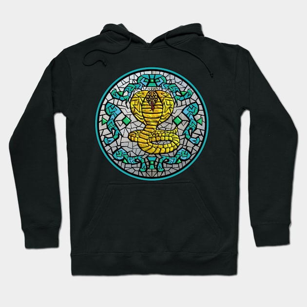 Metal Cobra Mosaic Hoodie by Dragonbudgie